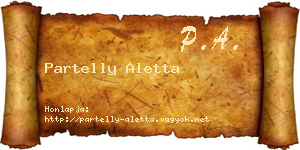 Partelly Aletta névjegykártya